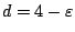 $d=4-\varepsilon$